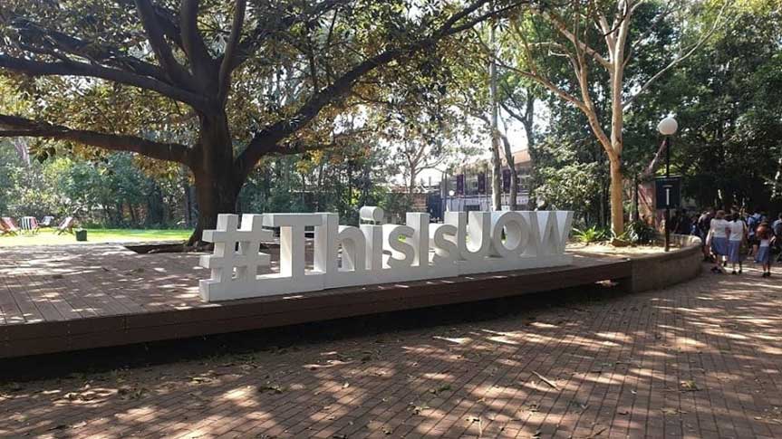 This is UOW sign on campus